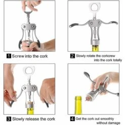 Sacacorchos Personalizado Con Sacacorchos - Abridor De Botellas De Vino - Abrebotellas De Calidad Premium - Sacacorchos Atornillable - Accesorios Para Sacar Corchos -Cocina Electrodomésticos Ventas 74994303 4