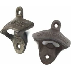 Abridor De Botellas Montado En La Pared, Paquete De 2 Abridores De Botellas De Cerveza De Hierro Fundido Estilo Vintage -Cocina Electrodomésticos Ventas 74994897 3