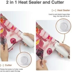 Mini Sellador, Sellador De Bolsas De Plástico, Sellador Al Vacío Portátil 2 En 1 Para Alimentos, 1 Unidad -Cocina Electrodomésticos Ventas 74998286 3