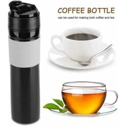 Café, Máquina De Café Espresso, Cafetera Portátil De Viaje, Filtro De Botella De 350 Ml, Servicio De Prensa De Café, Té Y Café, Operado Manualmente (negro) -Cocina Electrodomésticos Ventas 74998399 5