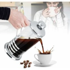 Cafetera De Prensa Francesa, Cafetera De Vidrio De Acero Inoxidable, Filtro Francés, Cafetera De Té, Prensa De émbolo -Cocina Electrodomésticos Ventas 75001268 4