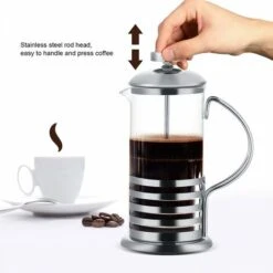 Cafetera De Prensa Francesa, Cafetera De Vidrio De Acero Inoxidable, Filtro Francés, Cafetera De Té, Prensa De émbolo -Cocina Electrodomésticos Ventas 75001268 5