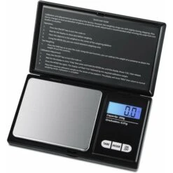 Báscula De Precisión 0,01 G, 200 G/0,01 G, Báscula De Bolsillo Con Pantalla LCD, Báscula Pequeña Para Joyería, Báscula De Cocina, Báscula De Precisión Con Función De Tara, Acero Inoxidable (negro)