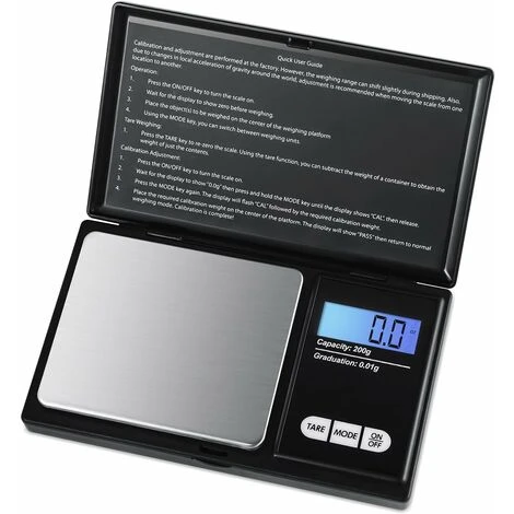 Báscula De Precisión 0,01 G, 200 G/0,01 G, Báscula De Bolsillo Con Pantalla LCD, Báscula Pequeña Para Joyería, Báscula De Cocina, Báscula De Precisión Con Función De Tara, Acero Inoxidable (negro) 3 Báscula De Precisión 0,01 G, 200 G/0,01 G, Báscula De Bolsillo Con Pantalla LCD, Báscula Pequeña Para Joyería, Báscula De Cocina, Báscula De Precisión Con Función De Tara, Acero Inoxidable (negro)