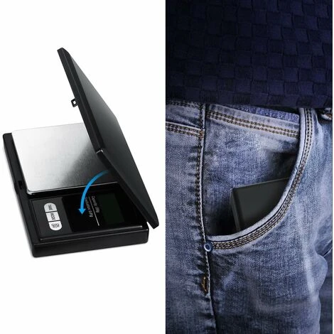 Báscula De Precisión 0,01 G, 200 G/0,01 G, Báscula De Bolsillo Con Pantalla LCD, Báscula Pequeña Para Joyería, Báscula De Cocina, Báscula De Precisión Con Función De Tara, Acero Inoxidable (negro) 7 Báscula De Precisión 0,01 G, 200 G/0,01 G, Báscula De Bolsillo Con Pantalla LCD, Báscula Pequeña Para Joyería, Báscula De Cocina, Báscula De Precisión Con Función De Tara, Acero Inoxidable (negro) - Imagen 5