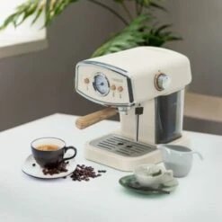 Cafetera Express Semiautomática Caprizze Kai 1050 W 15 Bares Capacidad Para 5 Tazas De Café Con Vaporizador Color Blanco Mate -Cocina Electrodomésticos Ventas 76432080 2