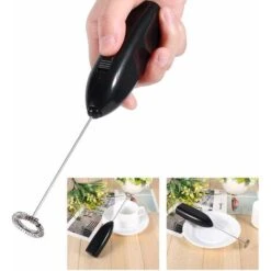Agitador De Café, BR-Life Mezclador De Café De Moda Bebidas Calientes Espumador De Café Con Leche Batidor De Huevos Mezclador Eléctrico De Espuma Agitador (Negro) -Cocina Electrodomésticos Ventas 76478121 4