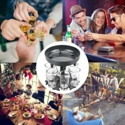 BR-Vie Dispensador De 6 Vasos De Chupito Y Soporte Dispensador De Vasos De Chupito Dispensador De Cócteles De 6 Formas Para Fiestas Noche Fiesta Bar Dispensador De Cócteles (sin Vaso) -Cocina Electrodomésticos Ventas 76779929 3