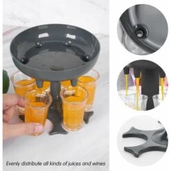 BR-Vie Dispensador De 6 Vasos De Chupito Y Soporte Dispensador De Vasos De Chupito Dispensador De Cócteles De 6 Formas Para Fiestas Noche Fiesta Bar Dispensador De Cócteles (sin Vaso) -Cocina Electrodomésticos Ventas 76779929 4