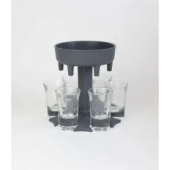 Dispensador De 6 Vasos De Chupito Y Soporte, Dispensador De Chupitos De Seis Vías, Dispensador De Chupitos De Barra, Dispensador De Cócteles, Dispensador De Lemas, Dispensador De Vino, Incluidos 6 Tap