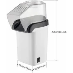 Máquina De Palomitas De Maíz, Máquina De Palomitas De Maíz, Máquina De Palomitas De Aire Caliente, Máquina De Salud Sin Aceite Y Sin Grasa (blanco) -Cocina Electrodomésticos Ventas 77570022 2