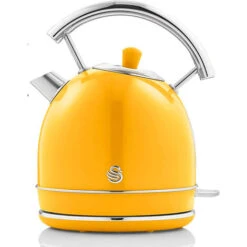 SWAN STP7050YELNEU Retro Set Desayuno Hervidor De Agua 1,8 L Inalámbrico, Tostadora 2 Rebanadas Anchas, Vintage 850W Amarillo -Cocina Electrodomésticos Ventas 77838885 5