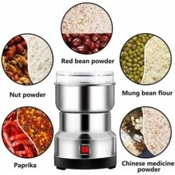 Molinillo De Café Eléctrico, Máquina Multifunción De Acero Inoxidable, Molinillo De Granos Eléctrico Para Semillas De Especias De Granos De Café, Enchufe De La UE De 220 V -Cocina Electrodomésticos Ventas 79266590 3