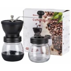 Molinillo De Café Manual Molinillo De Cerámica Grueso Ajustable Molinillo De Café Manual Manivela Compacta Para El Hogar, La Oficina Y Los Viajes Con Cepillo, Cuchara -Cocina Electrodomésticos Ventas 79302203 5
