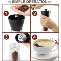 Molinillo De Café Manual, Molinillo De Café Portátil Ajustable Con Tamaño Compacto De Acero Inoxidable Perfecto Para Viajes/camping/oficina -Cocina Electrodomésticos Ventas 79302238 4