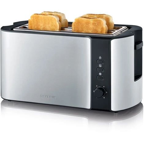 Tostador Automático De 2 Ranuras Largas Severin AT 2590 Acero Inoxidable Mate-negro 1.400 W 3 Tostador Automático De 2 Ranuras Largas Severin AT 2590 Acero Inoxidable Mate-negro 1.400 W