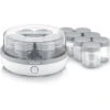 Yogurtera Severin JG 3520 - 14 Tarros De Vidrio De 150 Ml. Blanco / Gris 13 W