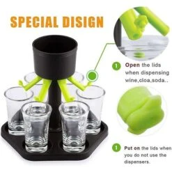 6 Distributeur Et Support En Plastique, Distribuur De Shot, Verres à Shot -Cocina Electrodomésticos Ventas 81286162 3
