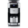 Cafetera Con Molinillo De Goteo, Jarra Termo 1 L Severin KA 4814 Acero Inoxidable Cepillado / Negro 1000 W