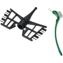 Vhbw Accesorio Para Batir Compatible Con Silvercrest Monsieur Cuisine Connect SKMC 1200 Robot Cocina - Mariposa + Cepillo, Plástico, Gris Oscuro