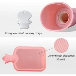 Botella De Agua Caliente Botella De Goma Clásica Opaca De Primera Calidad, Alivio Del Dolor De Agua Caliente Para Noches Acogedoras Alivio Del Dolor De Espalda Y Hombros 2L (ROJO) -Cocina Electrodomésticos Ventas 87708154 4