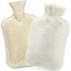 Botella De Agua Caliente De 1,8 L Con Funda De Felpa Suave, Botella De Agua Caliente De Goma Natural A Prueba De Fugas, Proporciona Calor Y Comodidad, Ideal Para Inviernos, Color Blanco -Cocina Electrodomésticos Ventas 87716214 1