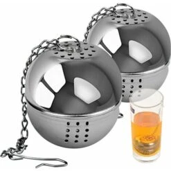 Infusor De Té De 2 Piezas, Infusor De Té De Acero Inoxidable ø 4 Cm Filtro De Té Para Té, Especias Y Condimentos