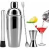 Coctelera De 4 Piezas, Kit De Coctelera De Acero Inoxidable 750ml Juego De Coctelera Profesional Para Coctelera Para Cócteles Mojito De Bartender - MODOU