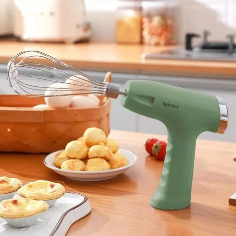 Mini Batidora Recargable Con Batidor De Huevos Y Triturador 5 Velocidades Color: Verde 7 Mini Batidora Recargable Con Batidor De Huevos Y Triturador 5 Velocidades Color: Verde - Imagen 5