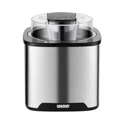 UNOLD 48855 EISMASCHINE Gelato, 1,5 L De Volumen, Sin Compresor, Crema De Helado En Solo Aprox. 20-30 Minutos, Acero Inoxidable, Negro