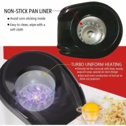 Máquina De Palomitas De Maíz, Máquina De Palomitas De Maíz, Máquina De Palomitas De Aire Caliente, Máquina Saludable Sin Aceite Ni Grasa (blanco) -Cocina Electrodomésticos Ventas 90365504 3