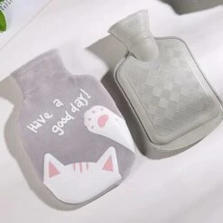 Termo De Punto Con Funda De Termo De Goma Lavable Extraíble Que Mantiene Las Manos Calientes, Cuello, Espalda, Vientre, Cintura, Regalo Cálido-BDD