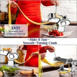 Máquina Manual De Pasta Fresca, 7 Escalas, Acero Inoxidable 403 Para Tagliolini Fettucine Lasagna Ravioli Spaghetti (7 Escalas) -Cocina Electrodomésticos Ventas 92348559 4