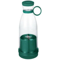 Mini Licuadora De Jugo Portátil Botella De Batido Recargable Portátil Color: Verde