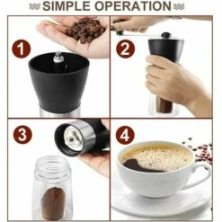 Molinillo De Café Manual , Molinillo De Café Portátil Ajustable Con Tamaño Compacto De Acero Inoxidable Perfecto Para Viajes/camping/oficina -Cocina Electrodomésticos Ventas 95573039 4