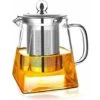 Tetera De Fondo Cuadrado Transparente De 1 Pieza Con Infusor De Vidrio Transparente, Infusor De Borosilicato Para El Hogar, Perfecto Para Té Y Café (950 Ml) -Cocina Electrodomésticos Ventas 95587543 1