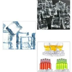 50 Piezas De Hielo Raspado Falso Transparente Rocas Cubos De Hielo Rellenos De Limo Cubo De Hielo Cuadrado, 25mm X 50 Piezas, 11 -Cocina Electrodomésticos Ventas 95668768 3