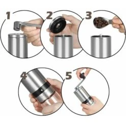 Molinillo De Café Manual Con Molienda Ajustable: Molienda Rápida Portátil, Múltiples Configuraciones Para La Aspereza, Para Los Amantes Del Café -Cocina Electrodomésticos Ventas 95845159 4