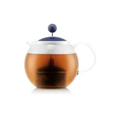 BODUM ASSAM 1823-538B PRENSA DE TÉ CON MANGO DE VIDRIO Y TAPA DE PLÁSTICO DE COLORES, 0,5 L, 17 OZ 1823-540B
