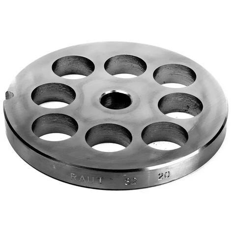 Placa De Acero Inoxidable Tre Spade Picadora De Carne TC 32 Agujeros Mm 20 F13280/IR 3 Placa De Acero Inoxidable Tre Spade Picadora De Carne TC 32 Agujeros Mm 20 F13280/IR