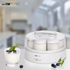 Clatronic JM 3344 Yogurtera, Preparación De 1,1L, 7 Tarros Con Tapón(160 Ml), Tapa Transparente, Indicador 15W Blanco -Cocina Electrodomésticos Ventas 9685426 3