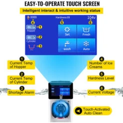 VEVOR Máquina De Helados Comercial 50 Hz Máquina De Helado Suave Blanco 10-20L Por Hora Máquina Para Hacer Helados Suaves 550 X 210 X 680 Mm En Cafeterías, Buffets, Tiendas De Bebidas, Restaurantes 11 VEVOR Máquina De Helados Comercial 50 Hz Máquina De Helado Suave Blanco 10-20L Por Hora Máquina Para Hacer Helados Suaves 550 X 210 X 680 Mm En Cafeterías, Buffets, Tiendas De Bebidas, Restaurantes -Cocina Electrodomésticos Ventas 97372432 5