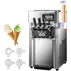 VEOVR Máquina De Helado Suave 16-18l / H 1200w Pantalla Lcd Ice Cream Machine