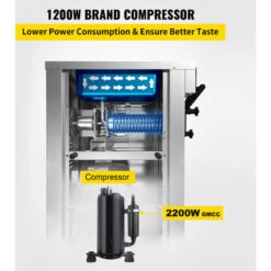 VEOVR Máquina De Helado Suave 16-18l / H 1200w Pantalla Lcd Ice Cream Machine -Cocina Electrodomésticos Ventas 97372475 5