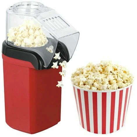 POP'N'CORN - Máquina Para Hacer Palomitas De Maíz De 1100 W, Cocción Con Aire Caliente, Lista En 3 Minutos, Luz De Encendido, Rojo, 3 POP'N'CORN - Máquina Para Hacer Palomitas De Maíz De 1100 W, Cocción Con Aire Caliente, Lista En 3 Minutos, Luz De Encendido, Rojo,