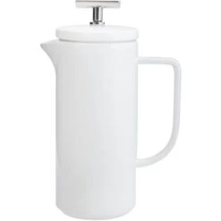 La Cafetière Cafetera Viena Pequeña De Prensa Francesa De Cerámica, 4 Tazas En Caja De Regalo 480ml, Blanco