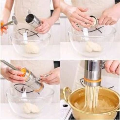 Máquina Para Hacer Pasta Manual, Prensa Para Pasta Manual, Máquina Para Hacer Fideos Manual, Máquina Para Hacer Pasta De Acero Inoxidable, Viene Con 7 Moldes Para Espagueti Manual - -Cocina Electrodomésticos Ventas 97608445 5