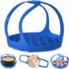 Olla A Presión Sling, Sling De Silicona Utensilios Para Hornear Olla Multifunción Anti-escaldado Utensilios De Cocina Steam Lifter Rack, Egg Steamer Rack(Blue-20.513cm-1pc)