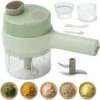 Cortador De Verduras Eléctrico Multifunción, Picadora Eléctrica Inalámbrica Portátil, Cortador De Verduras En Espiral, Picadora De Ajo, Chile, Cebolla, Apio, Jengibre, 2 Contenedores Sin BPA 200ML, 15 -Cocina Electrodomésticos Ventas 97619798 1
