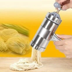 Máquina Manual Para Hacer Fideos, Máquina Para Hacer Fideos, Máquina De Prensa De Fideos De Acero Inoxidable Con 5 Moldes Para Fideos, Máquina Para Fideos -Cocina Electrodomésticos Ventas 97621231 5
